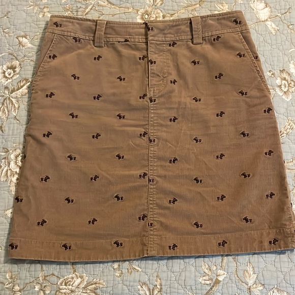 Lilly Pulitzer Dresses & Skirts - Lilly Pulitzer Brown Corduroy Scott Dog Skirt - 2